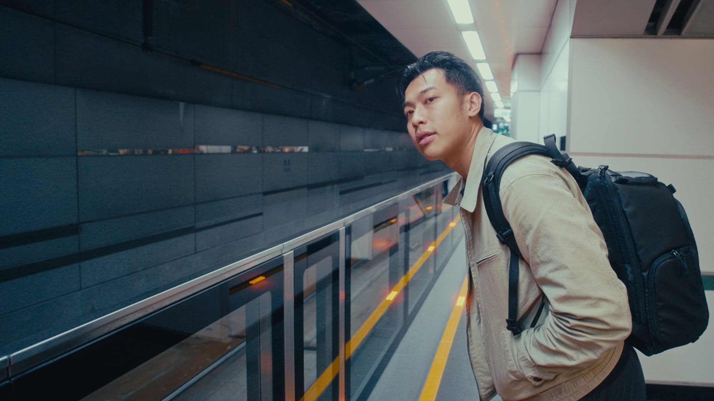 Will on a subway platform